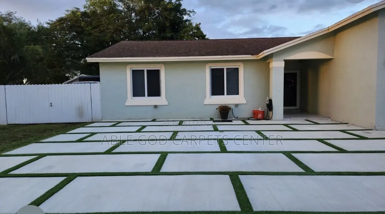 Concrete and Artificial Grass