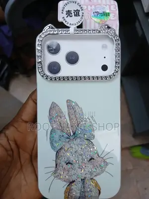 Premium Protective Phone Case With a Glittery Rabbit Design