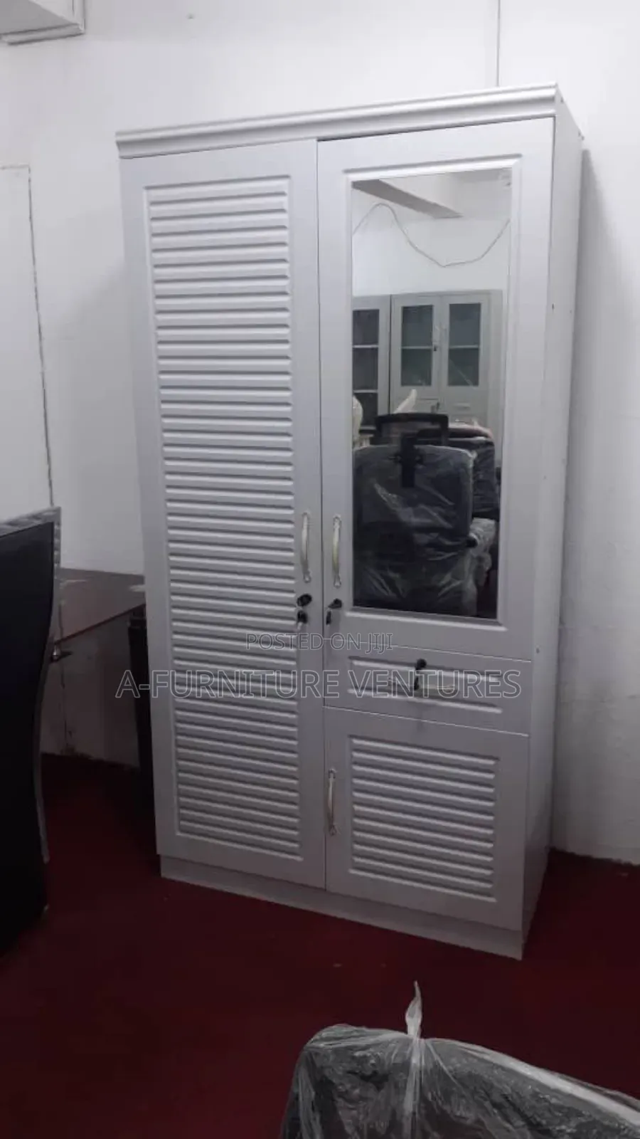 Two Door White Wardrobe