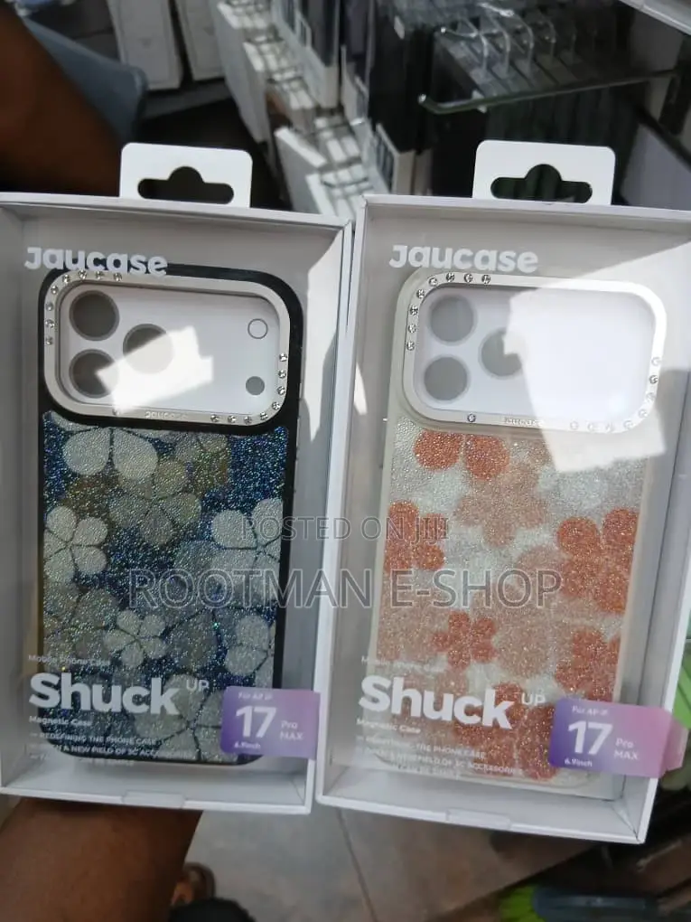 Jaucase "Shuck Up" Magnetic Flower Cases for the iPhone 17 Pro Max.