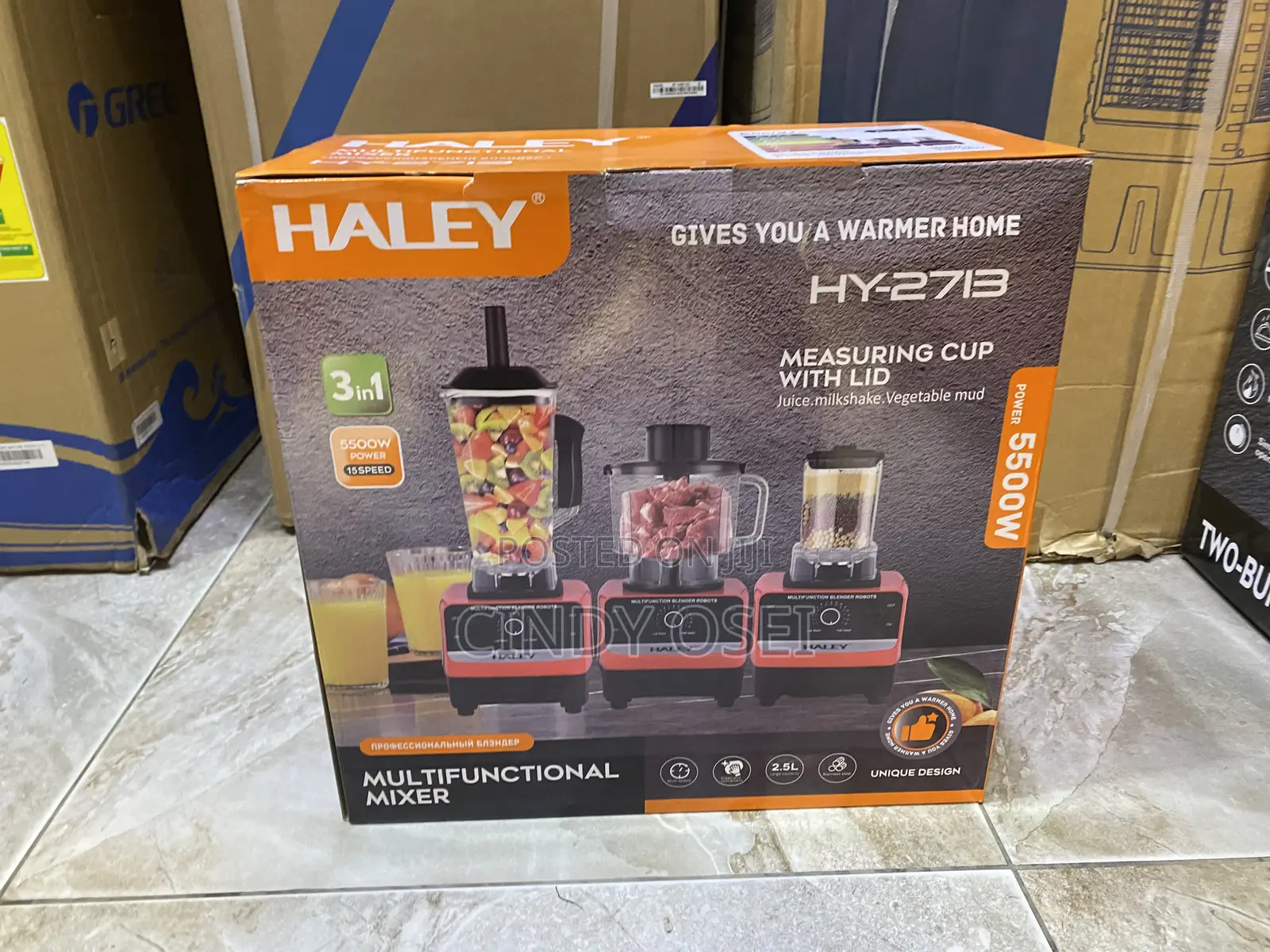 Haley Hy-2713 2.5l 5500watts 3in1 Multifunctional Mixer