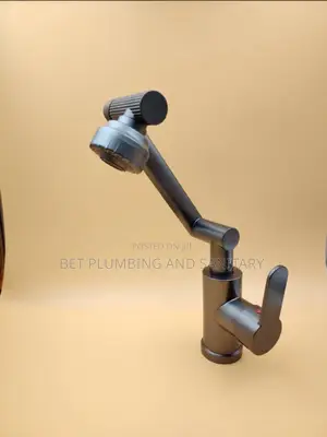 Hot And Cold Pull Out Sink Tap _black And Gold Sink Tap