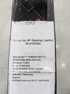New Laptop HP Victus 16 16GB AMD Ryzen 7 SSD 512GB