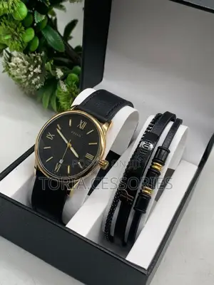Watch With Leather Bracelet for Men