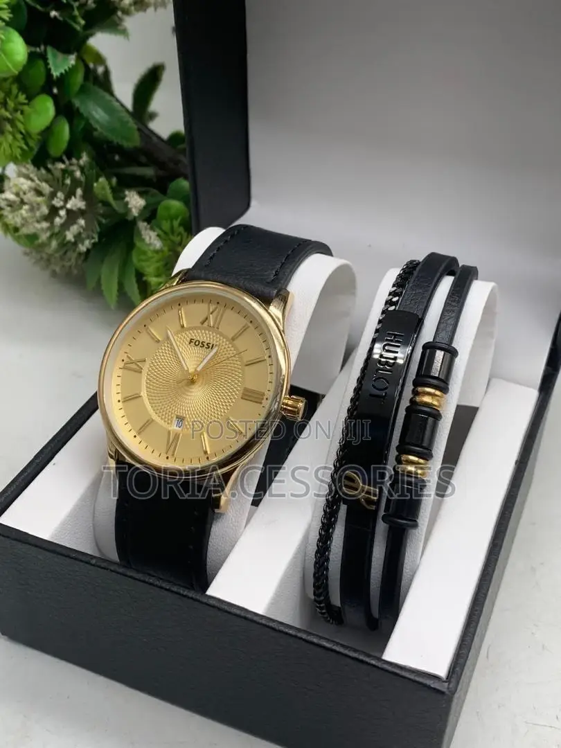 Watch With Leather Bracelet for Men