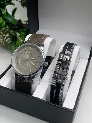 Watch With Leather Bracelet for Men