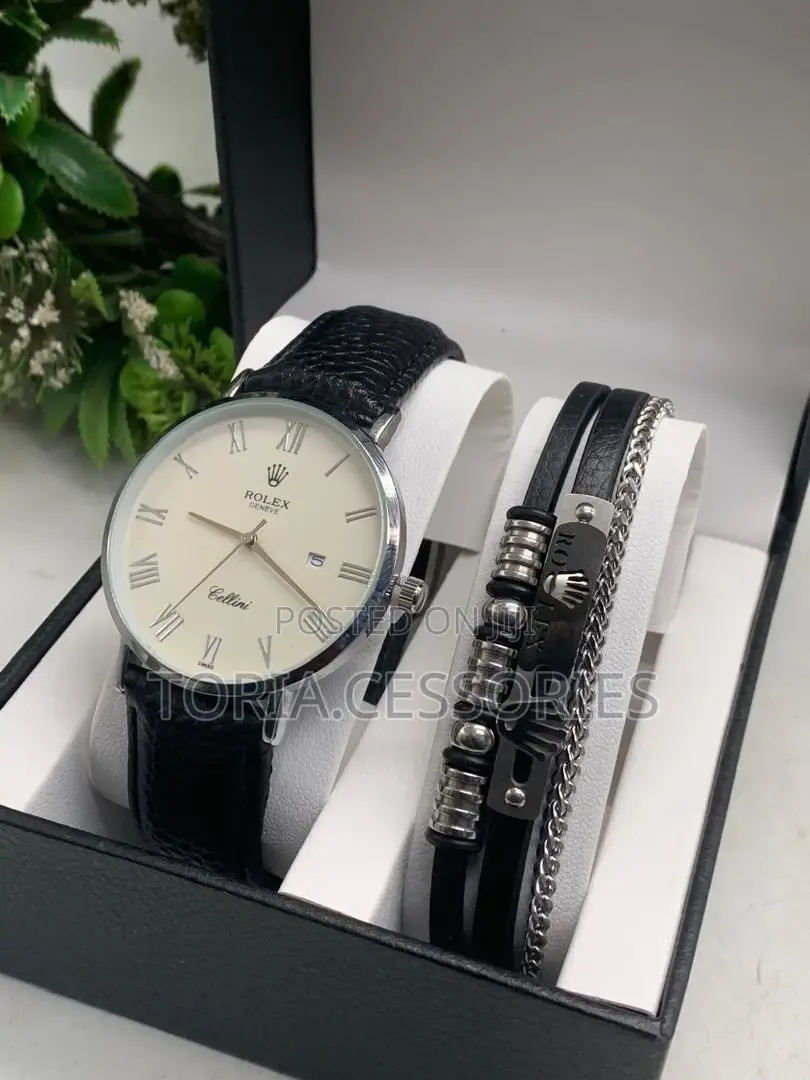 Watch With Leather Bracelet for Men