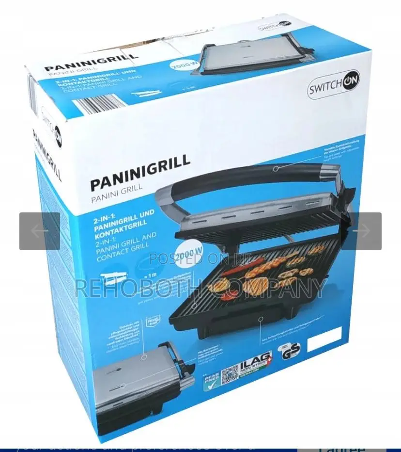 Swtch On Paninigrill Und Kontaktgrill 2-in-1: 2000 W