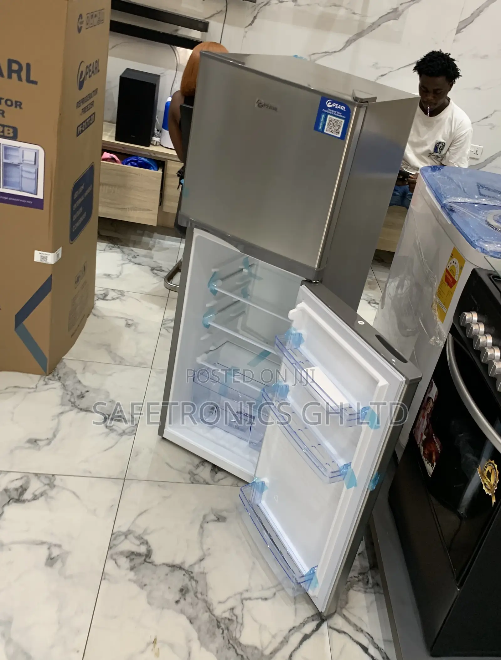 Deep Top Freezer Pearl Pf-217t-2b Electric 138l Grey Refrigerator
