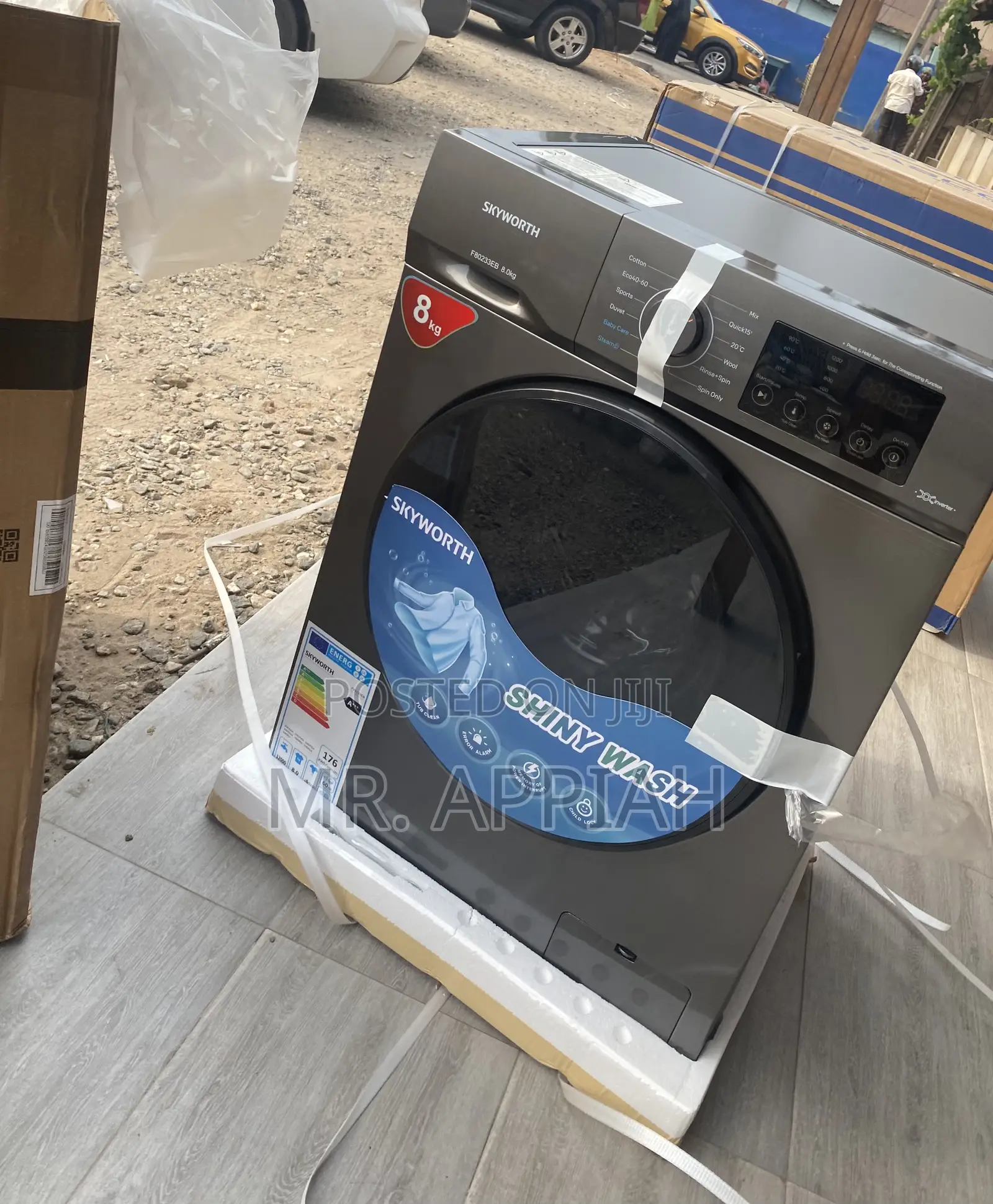 Durable and Affordable Skyworth 8kg Frontload Electric Washing Machine