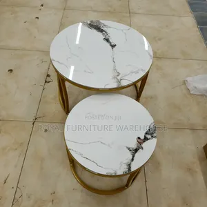 Marble Top Modern Round Nesting Coffee Tables