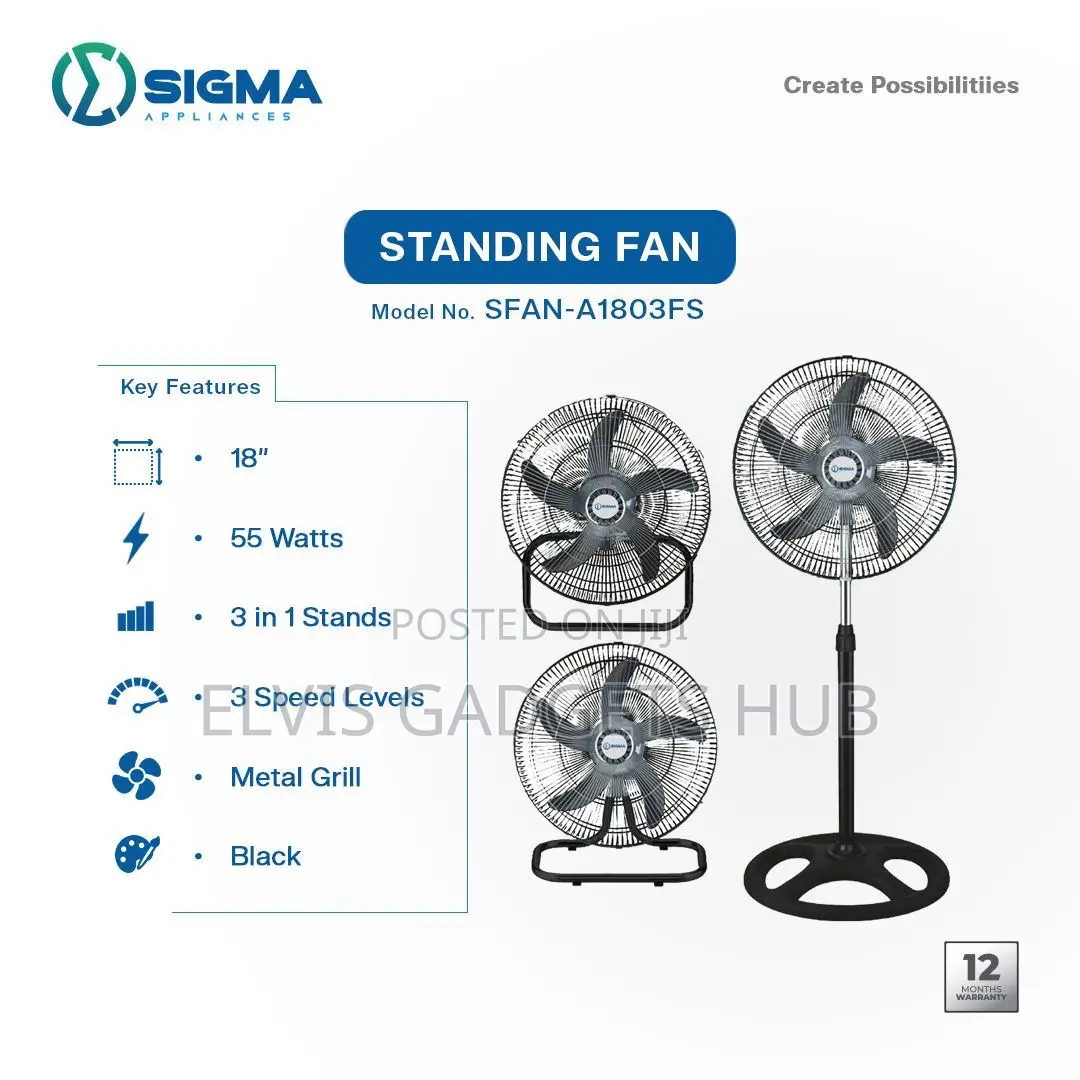 Sigma 18” Standing Fan