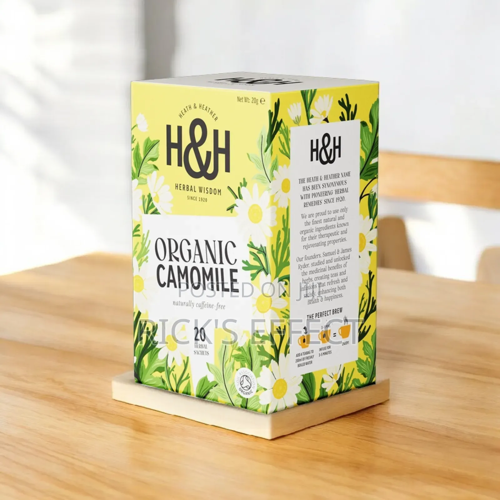 H&H Organic Camomile 20 Tea Bags