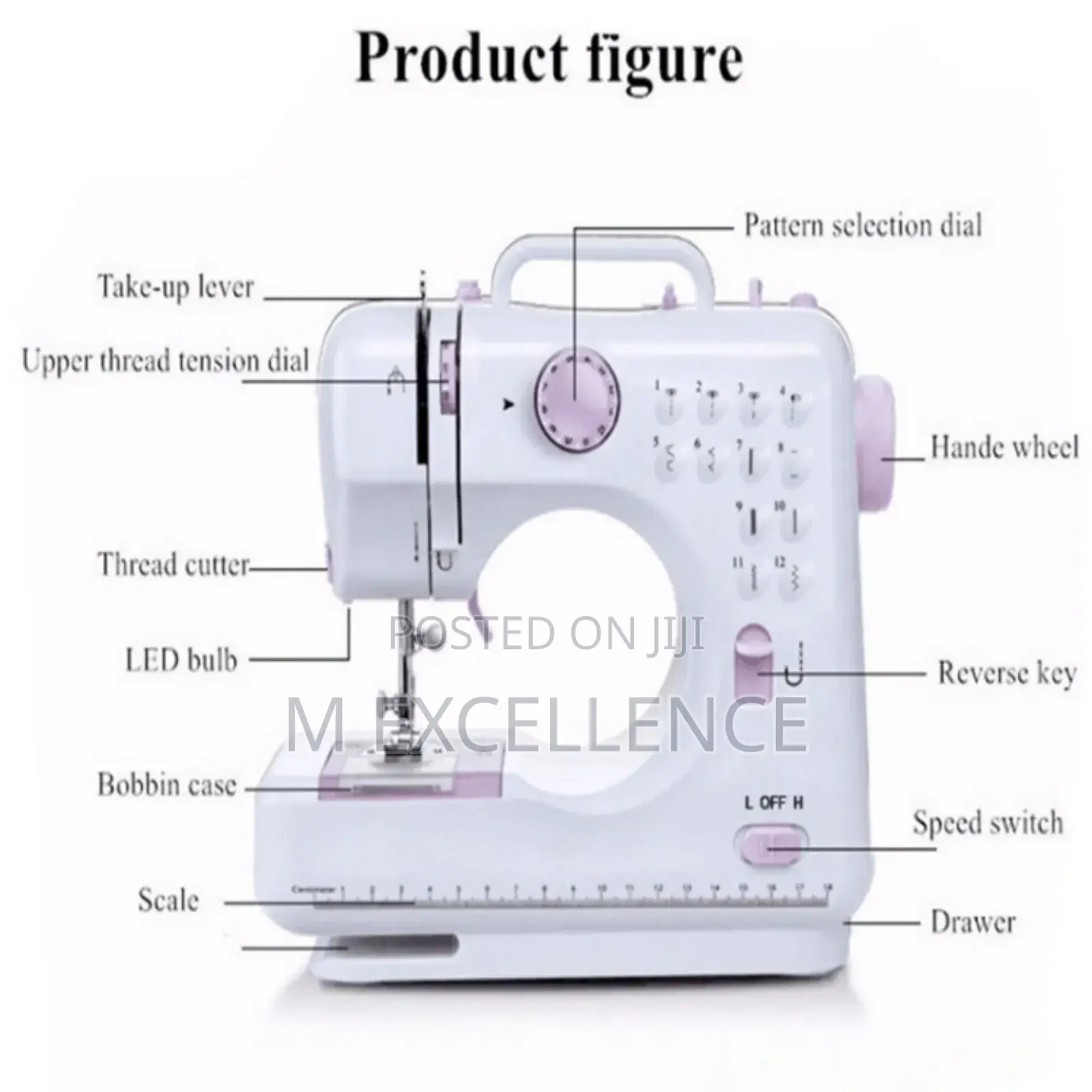 12 Stitches Multifunctional Sewing Machine