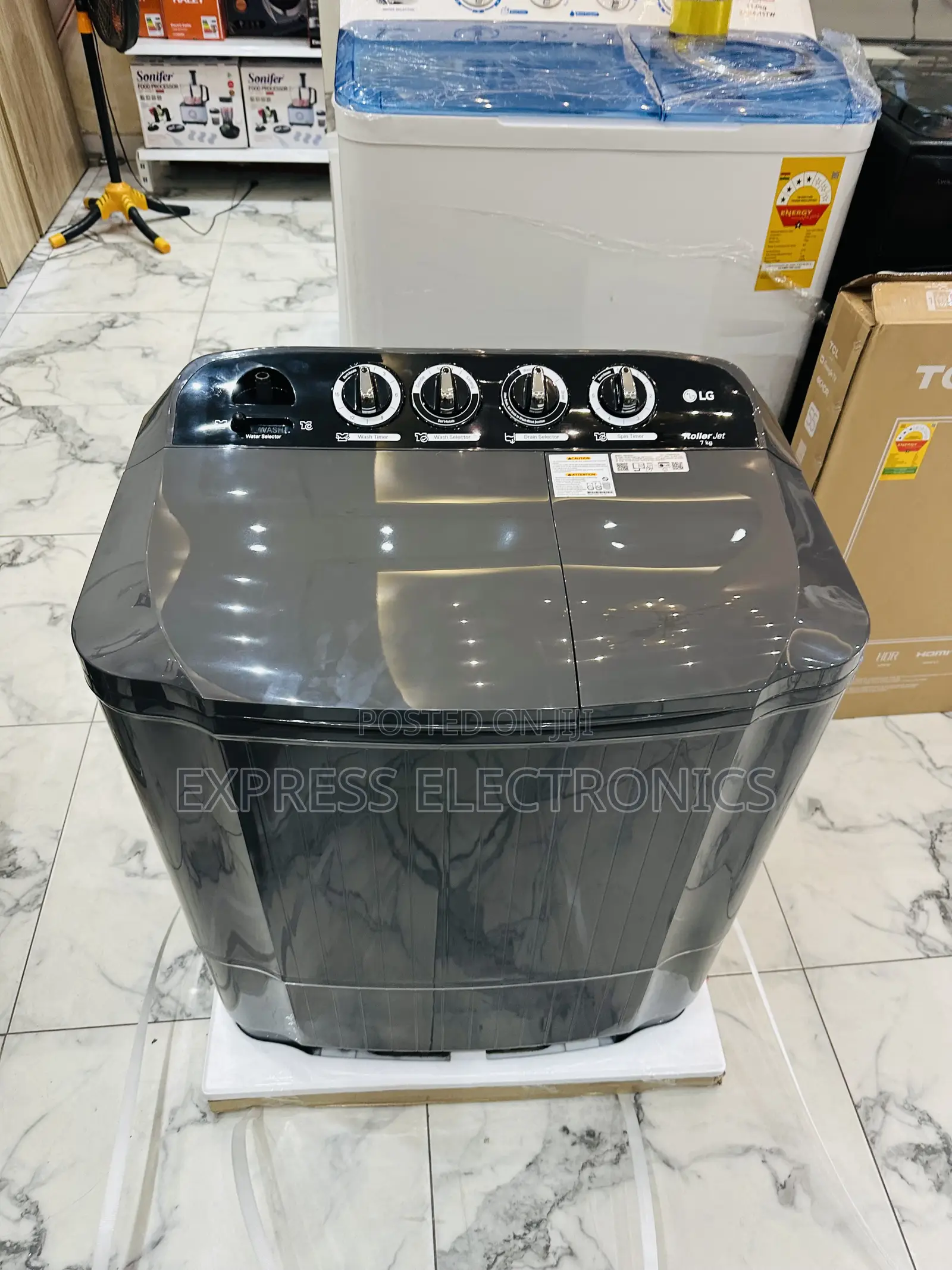 Ultra Modern Sleek Wm Top Load Twintub 7kg Lg Black