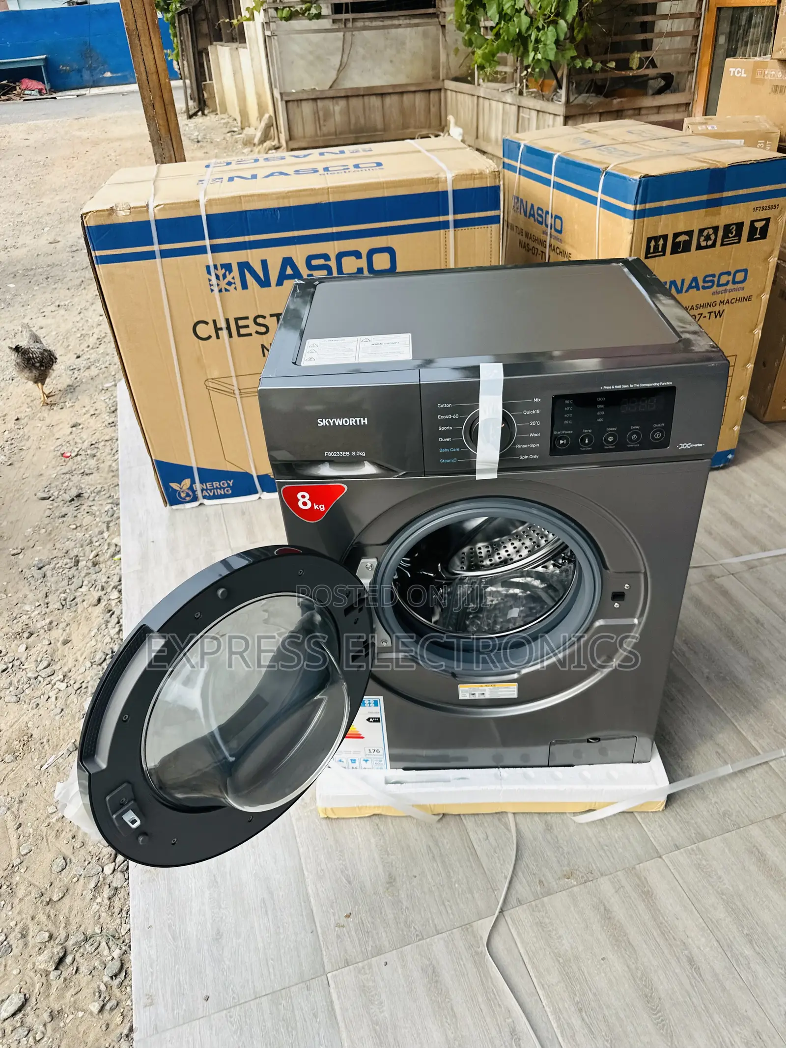 Grab the New Black Full Auto 8kg Front Load Washing Machine