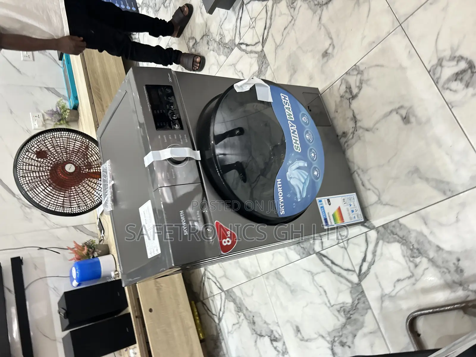 Correct New 8kg Frontload Skyworth Grey Electric Full Auto Washer