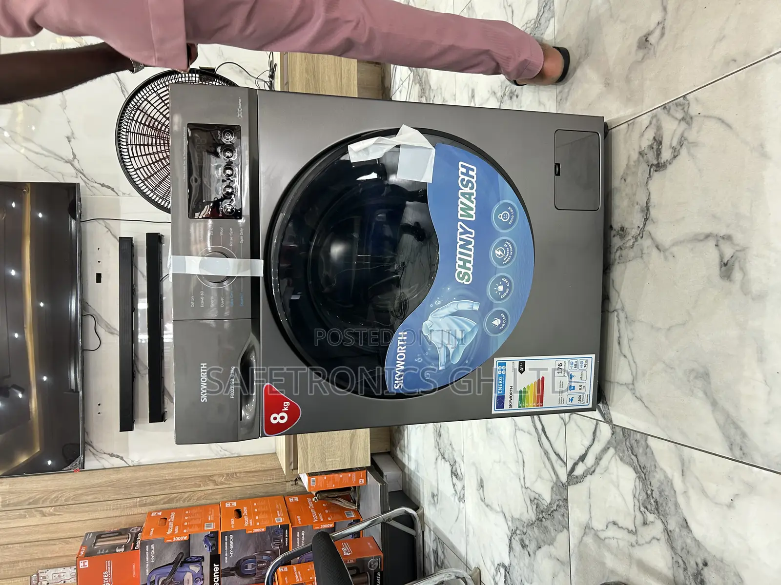 Try Out Auto Restart 8kg Frontload Skyworth Full Automatic Washer
