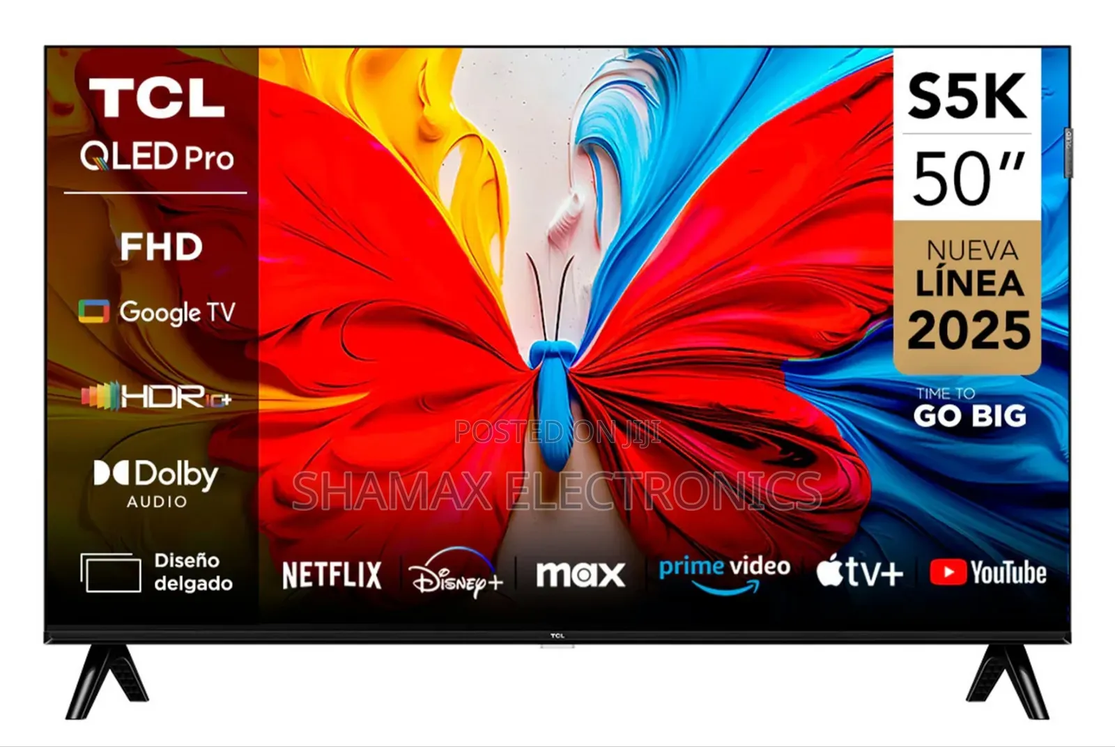 TCL 50” Android Qled Smart Satellite Frameless Tv – 50s5k