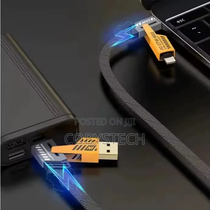 4-in-1 Fast Charging Cable – 65w + 27w Super Fast Charge