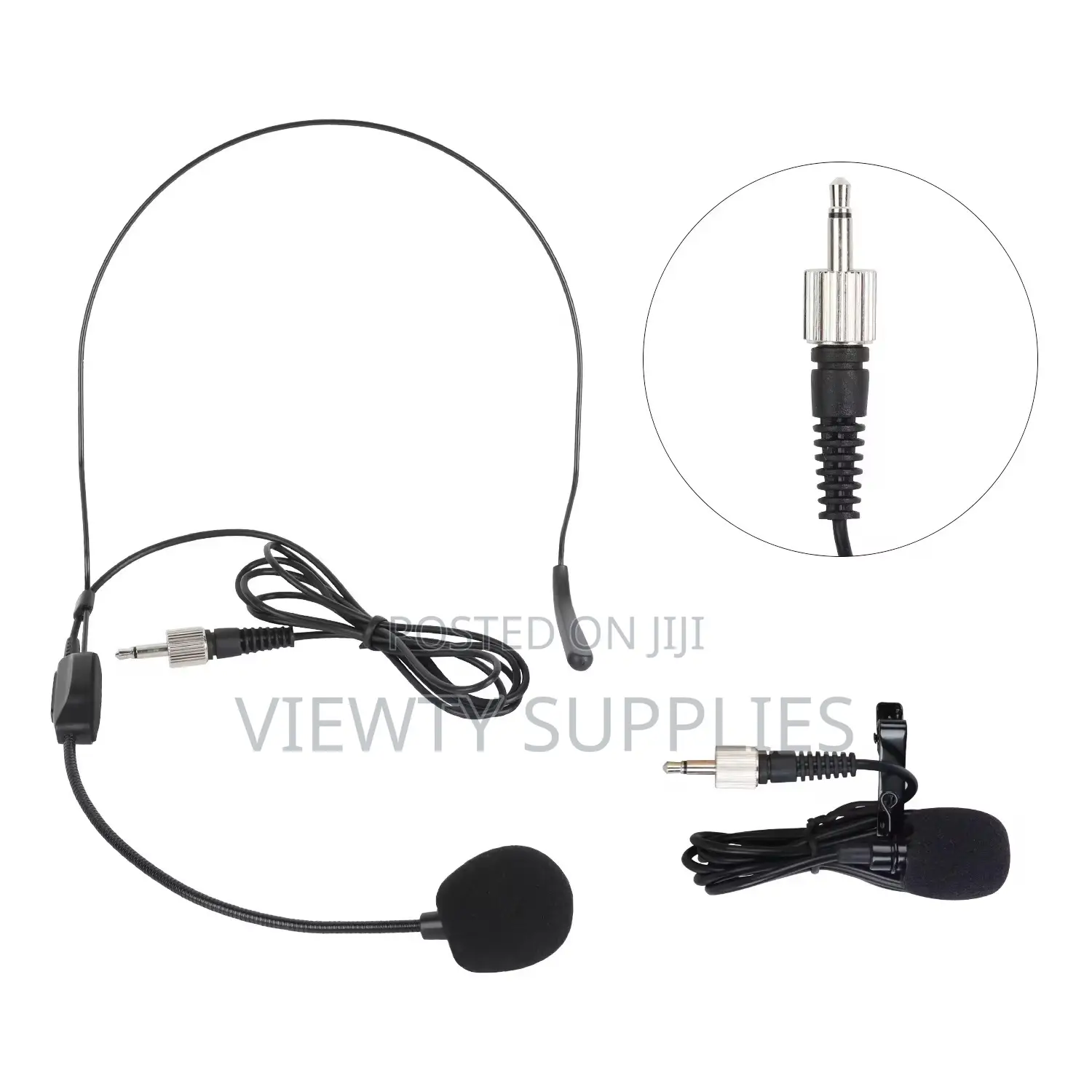 4 Channels Uhf Wireless Lapel Head Set Microphone With 4 Body Packs