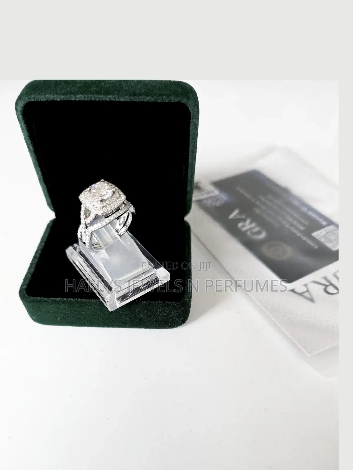 Sterling Silver Full Moissanite Diamond Ring, Wedding Ring