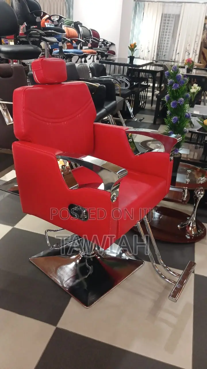 Red Barbering Adjustable Chair