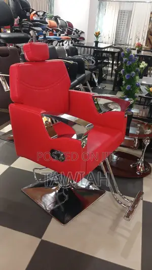 Red Barbering Adjustable Chair