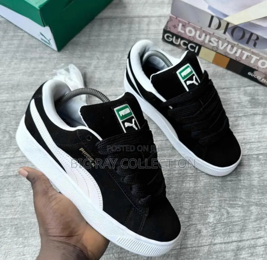 Suede Xl Big Kid 'black White'