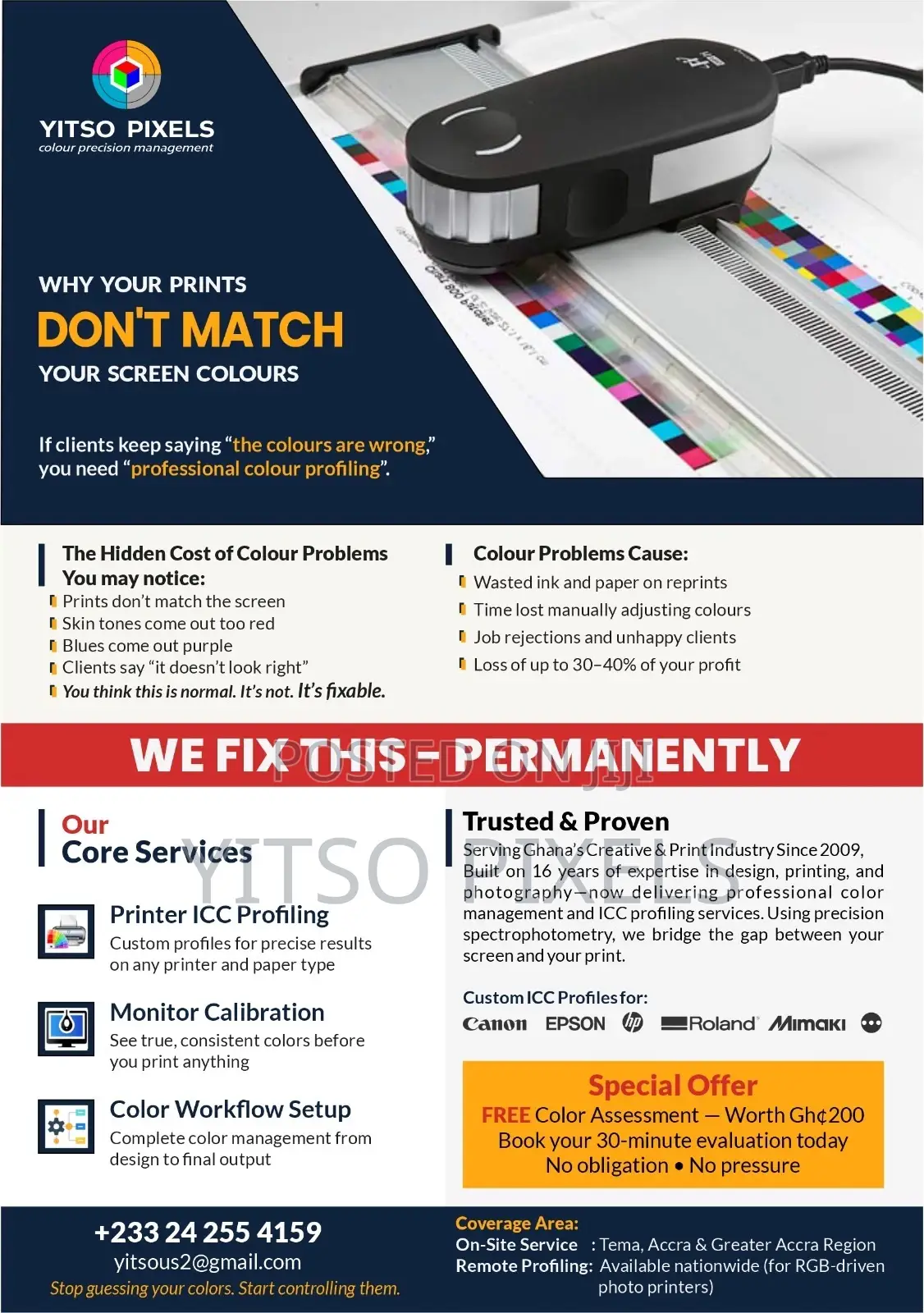 Icc Printer Profiling and Monitor Calibration