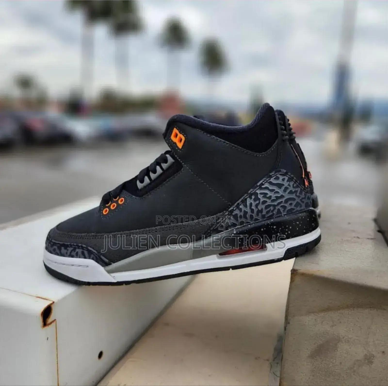 Air Jordan R3 Og Black Grey and Orange