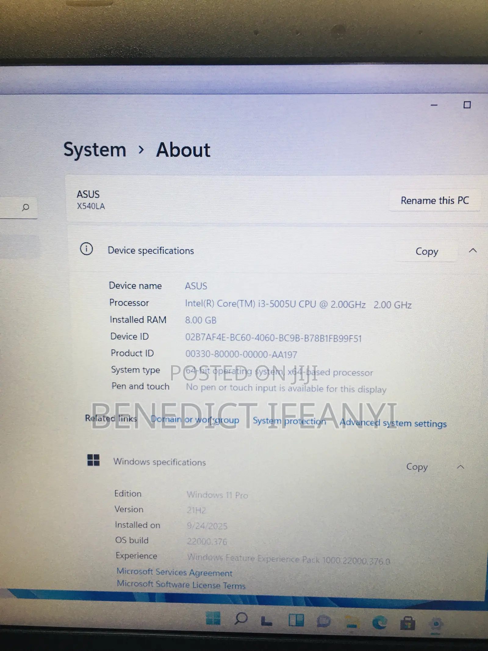 Laptop Asus X540LA 8GB Intel Core I3 SSD 128GB