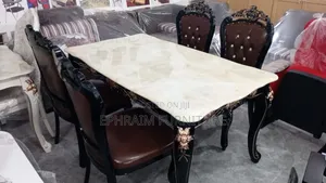 6 Chairs Marble Dinning Table
