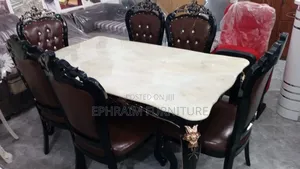 6 Chairs Marble Dinning Table