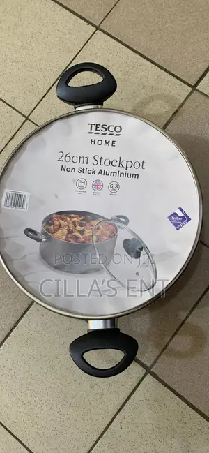 Tesco Non Stick Aluminum Stock Pot