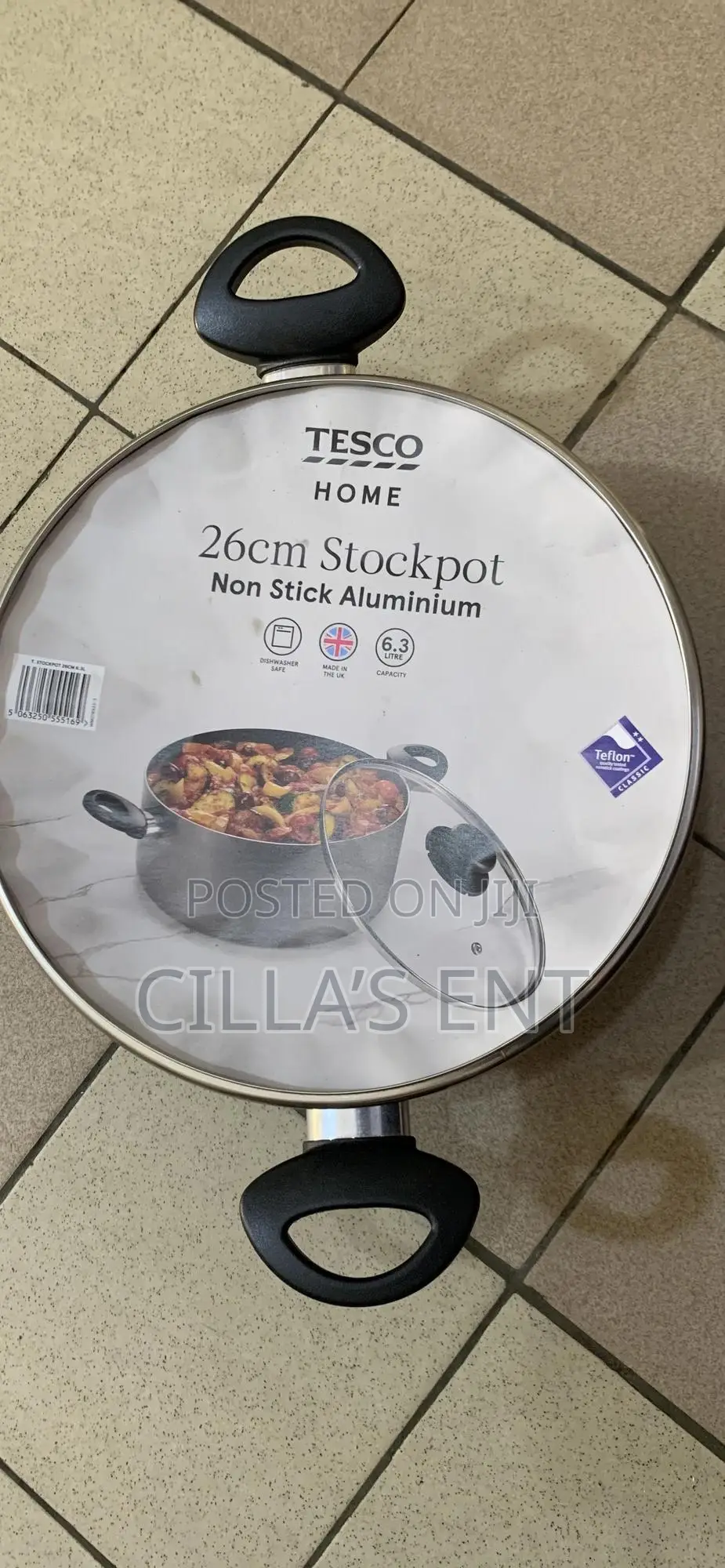Tesco Non Stick Aluminum Stock Pot