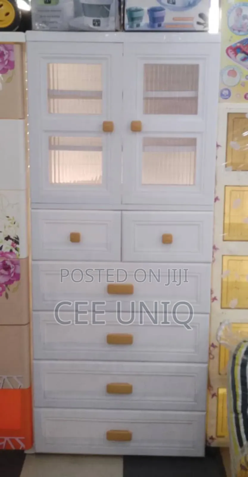 Baby Plastic Wardrobe With Hanging Compartment