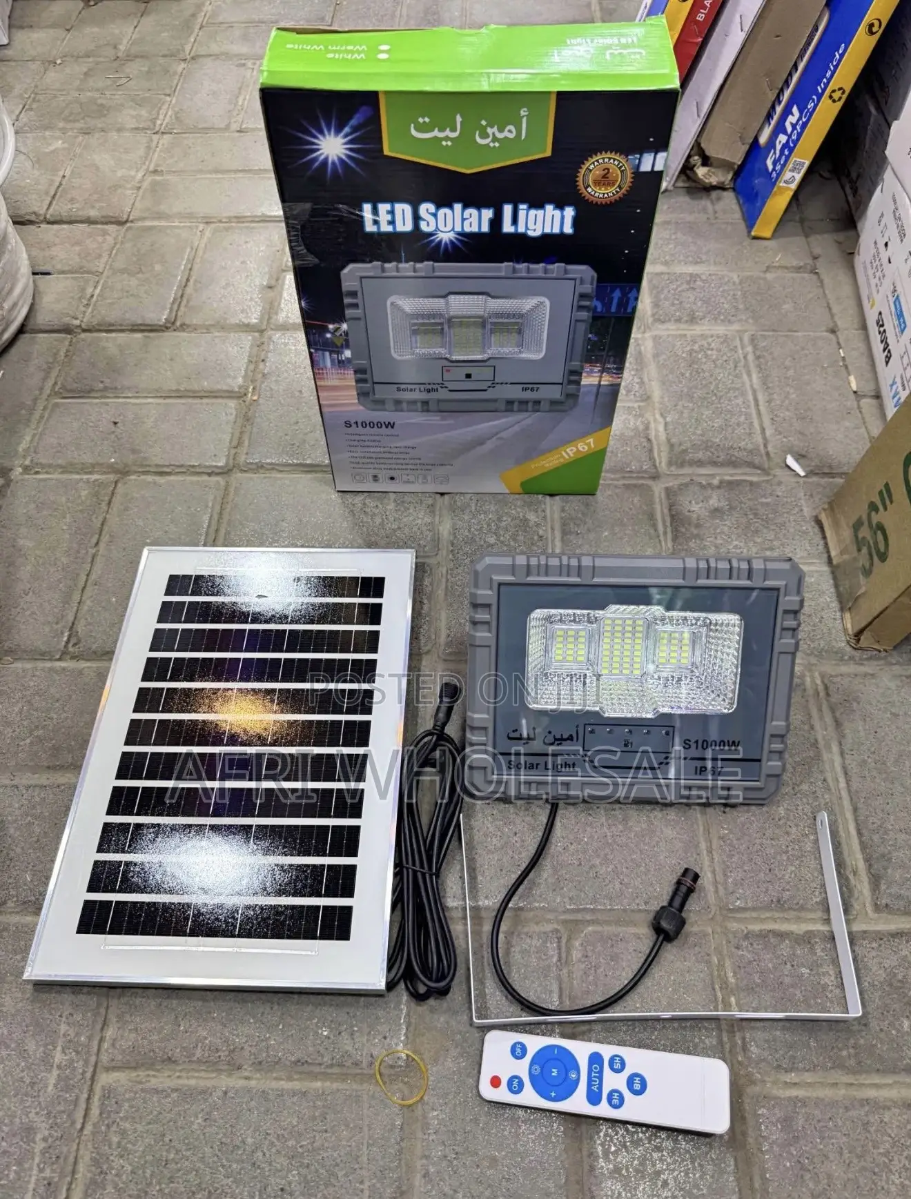 1000w Industrial Solar Floodlight Flood Street Light Streetlight 3year