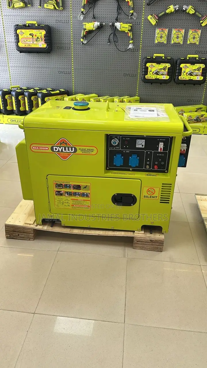 Silent Diesel Generator 6.5kva Brand New Dyllu 5,000 Watts