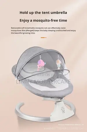 3-in-1 Electric Baby Swing With Remote Bluetooth.
