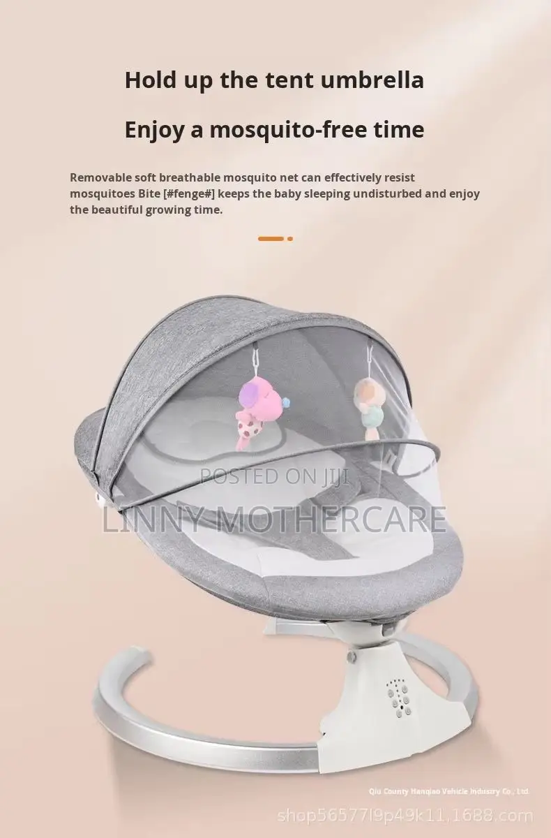 3-in-1 Electric Baby Swing With Remote Bluetooth.