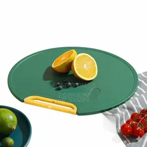 Green Cutting Board With Gold Handle
