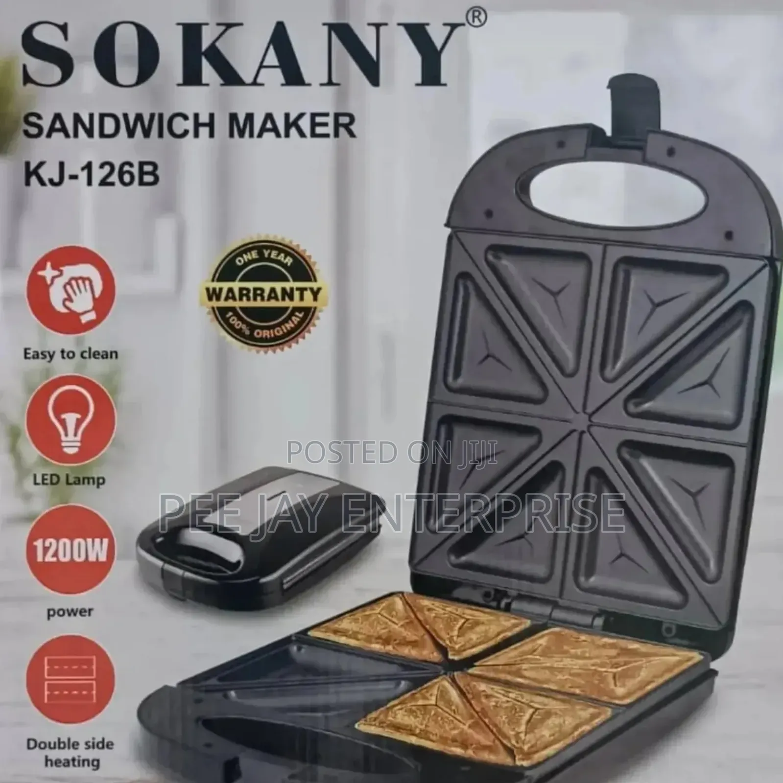 Sokany Kj-126b 4-slice Electric Sandwich Maker