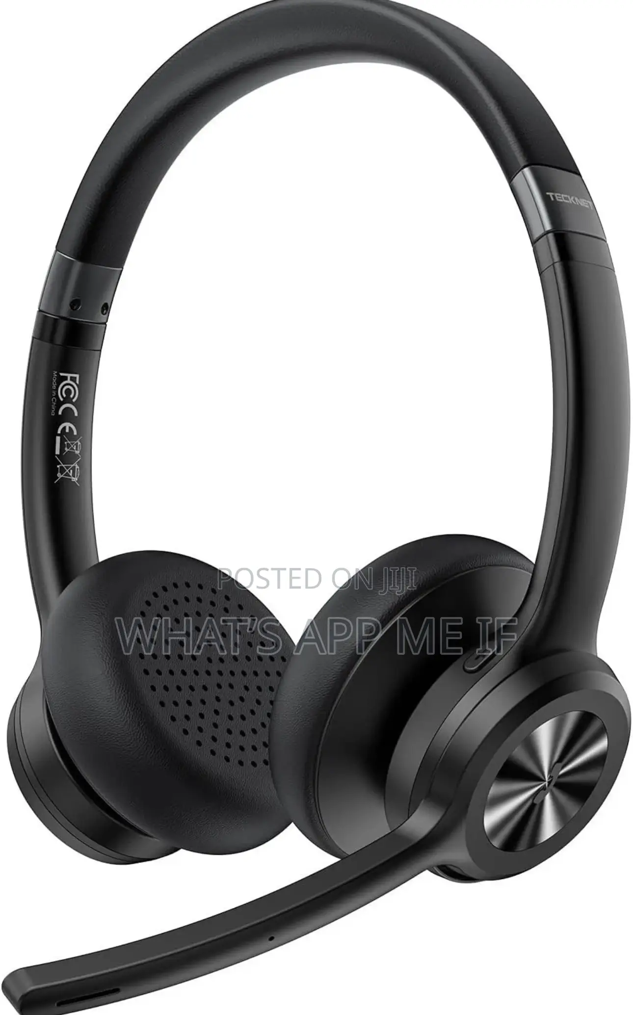 Tecknet Bluetooth Headset Wireless Microphone Noise Canceling, 50h