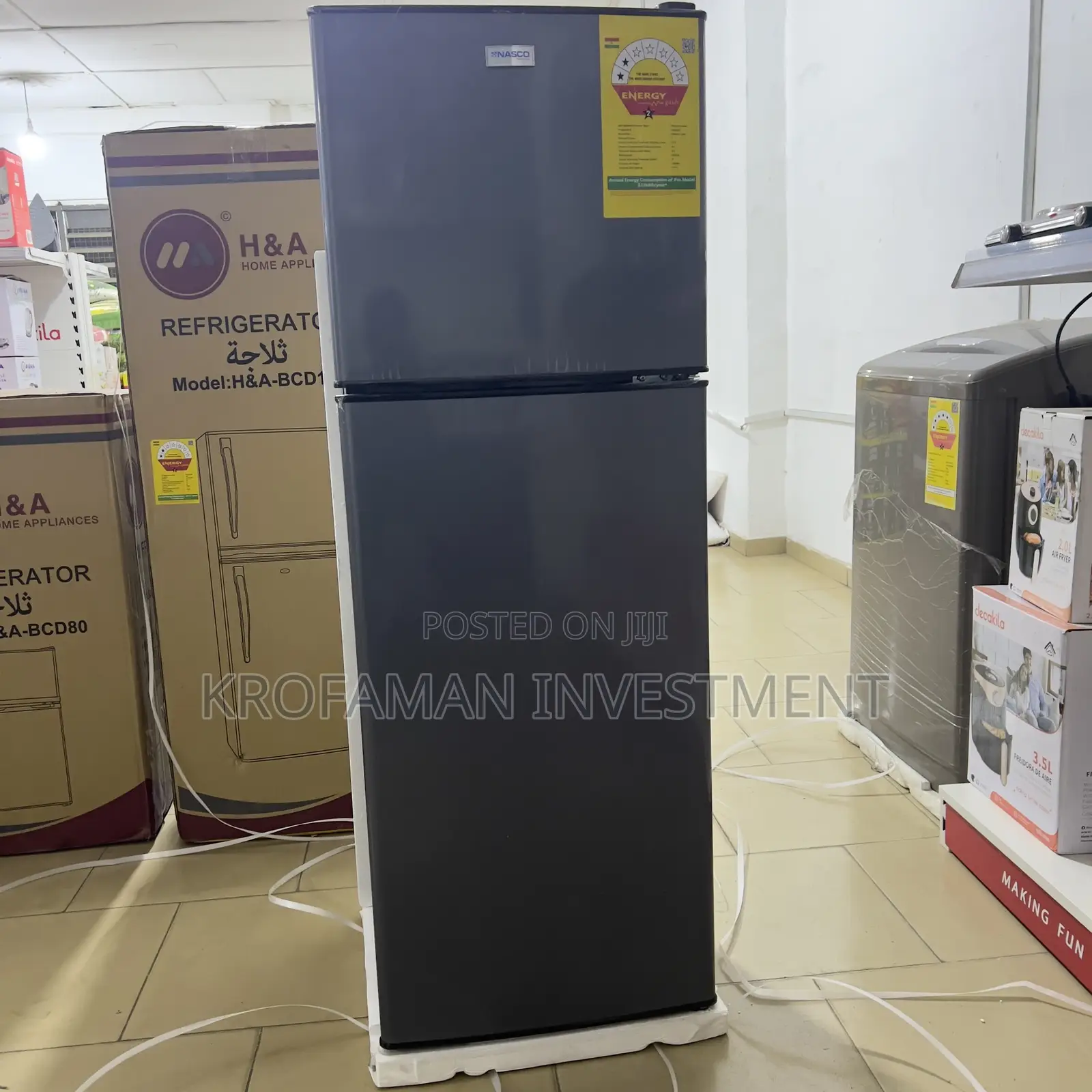 Nasco Nasf2-18fl 158l Double Door Top Freezer Refrigerator