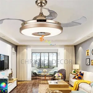 Retractable Fanlight With Bluetooth + Remote Control .