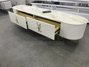 Quality Modern Tv Console With Golden Legs