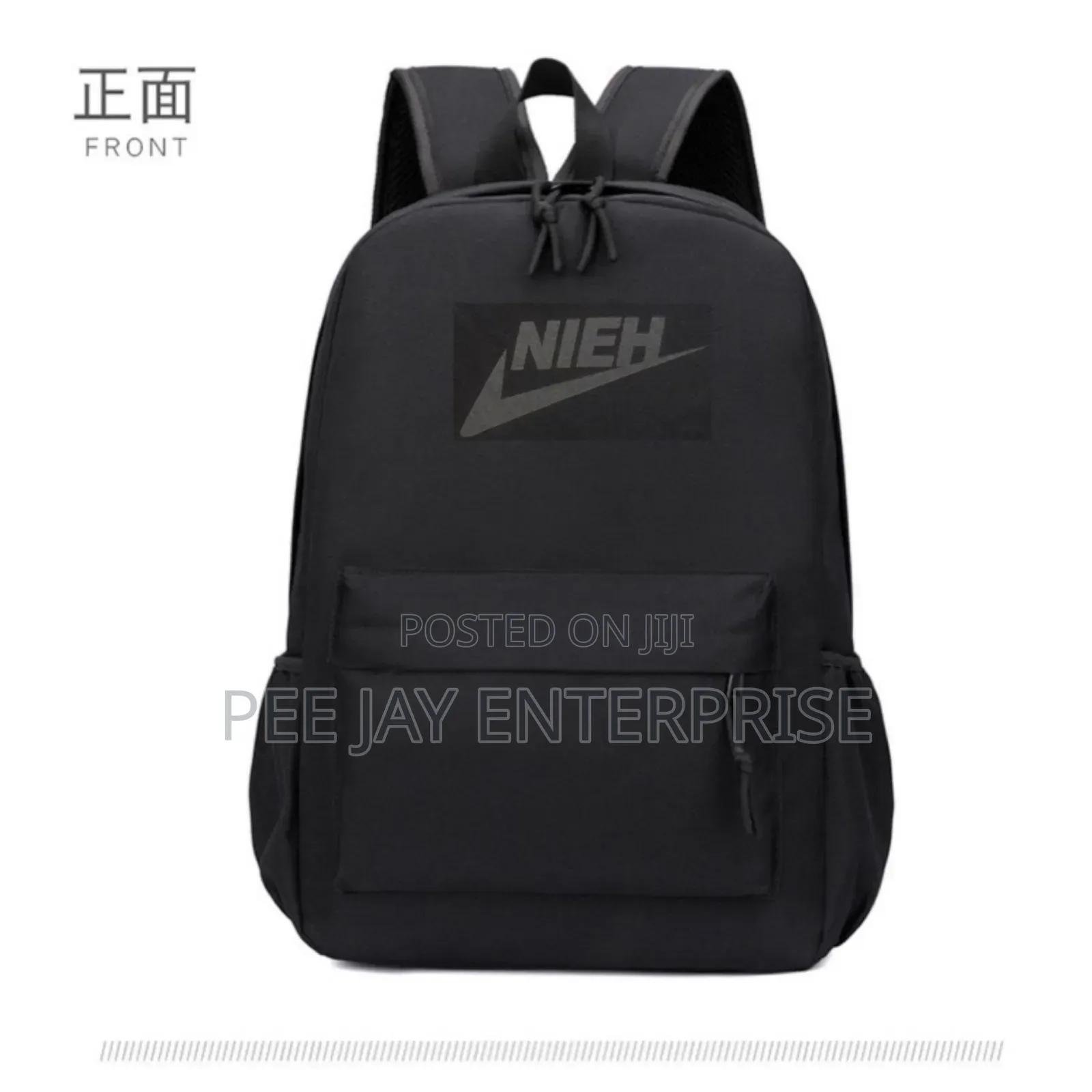 Black Canvas Backpack