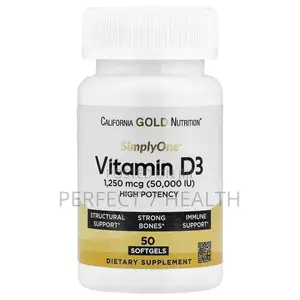 California, Simplyone, Vitamin D3, 1,250 MCG (50,000 Iu), 50 Softgels