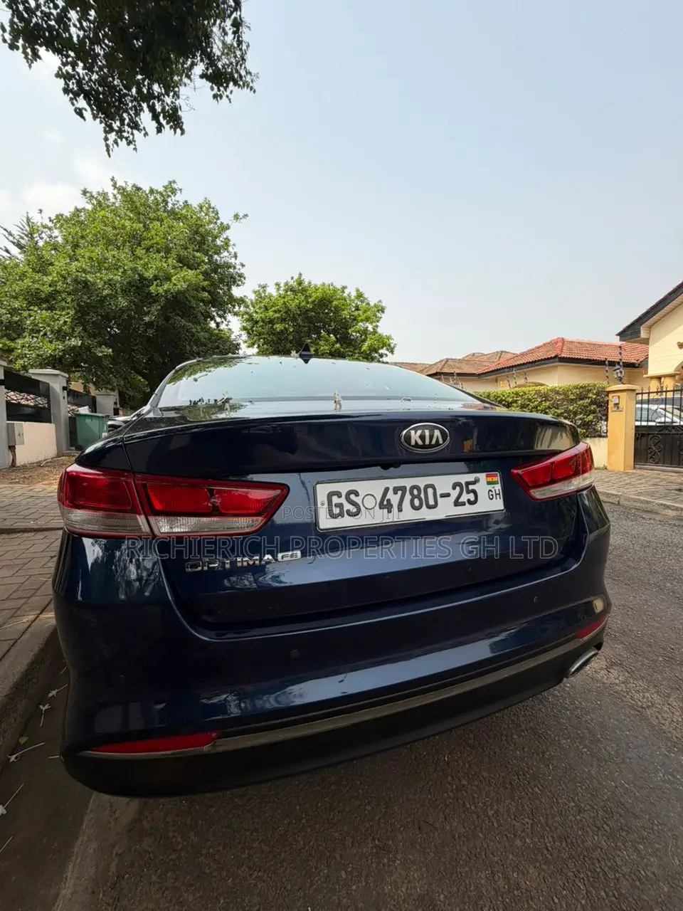 Blue Kia Optima for Rent